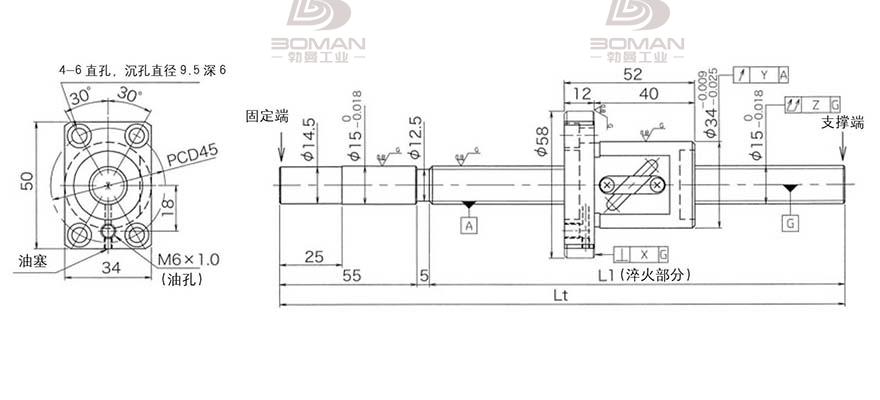 KURODA GG1510AS-BALR-0900A 黑田丝杆替换尺寸视频讲解