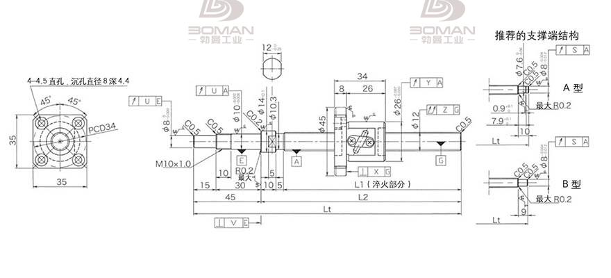 KURODA GP122FDS-AAPR-0300B-C3F 黑田精工丝杆底座怎么拆