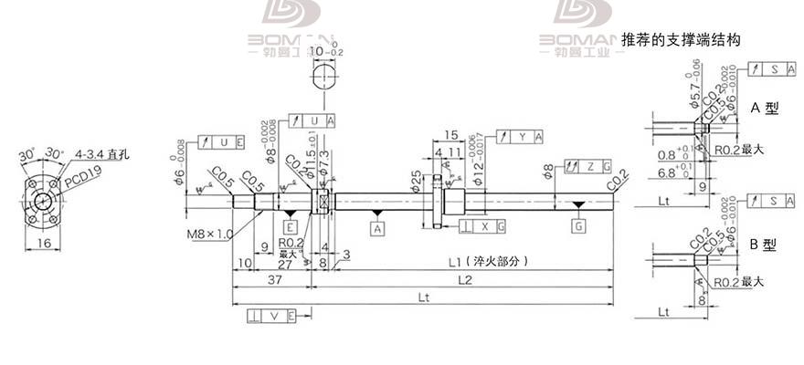 KURODA DP0801JS-HDNR-0180B-C3S 黑田精工和thk丝杆比较