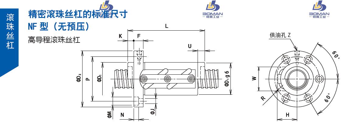 TSUBAKI 80NFJ20 tsubaki数控滚珠丝杆型号